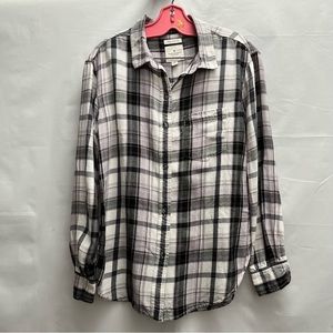 American Eagle Flannel - Oversized fit - lilac white black